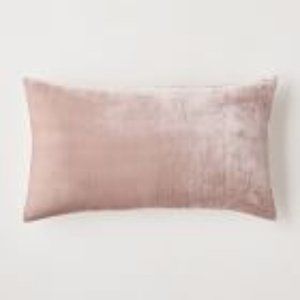 WEST ELM- set of 2 Blush Velvet Lumbar Pillow Covers